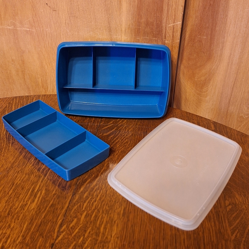 Vintage 1980s Tupperware Tuppercraft "Stow-N-Go" Container, 3 Piece Set